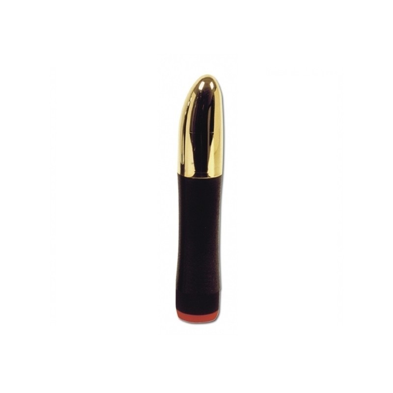 PROMO 40% - VIBRADOR 7" Negro - Dorado