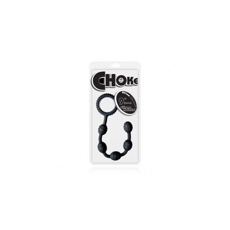 Tira 9" de 5 bolas anales - Choke Black