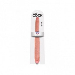 16" TAPERED DOUBLE DILDO FLESH