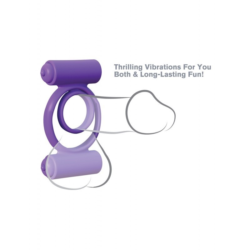 FANTASY C-RINGZ. SILICONE DOUBLE DELIGHT PURPLE.