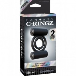 PROMO 50% - FANTASY C-RINGZ. EXTREME DOUBLE TROUBLE BLACK