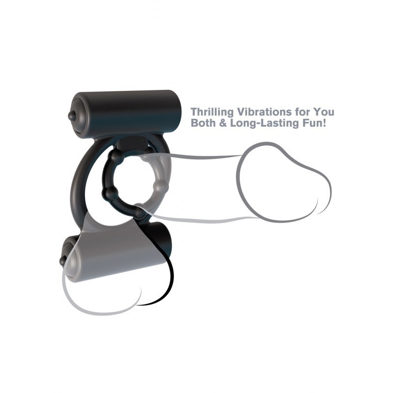 PROMO 50% - FANTASY C-RINGZ. EXTREME DOUBLE TROUBLE BLACK
