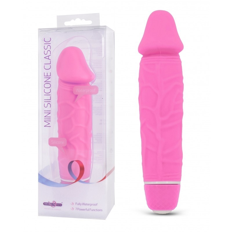 MINI SILICONE CLASSIC VIBRATOR PINK WATERPROOF