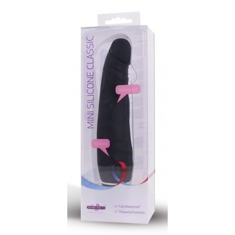 MINI SILICONE 14cm CLASSIC NEGRO RESISTENTE AL AGUA