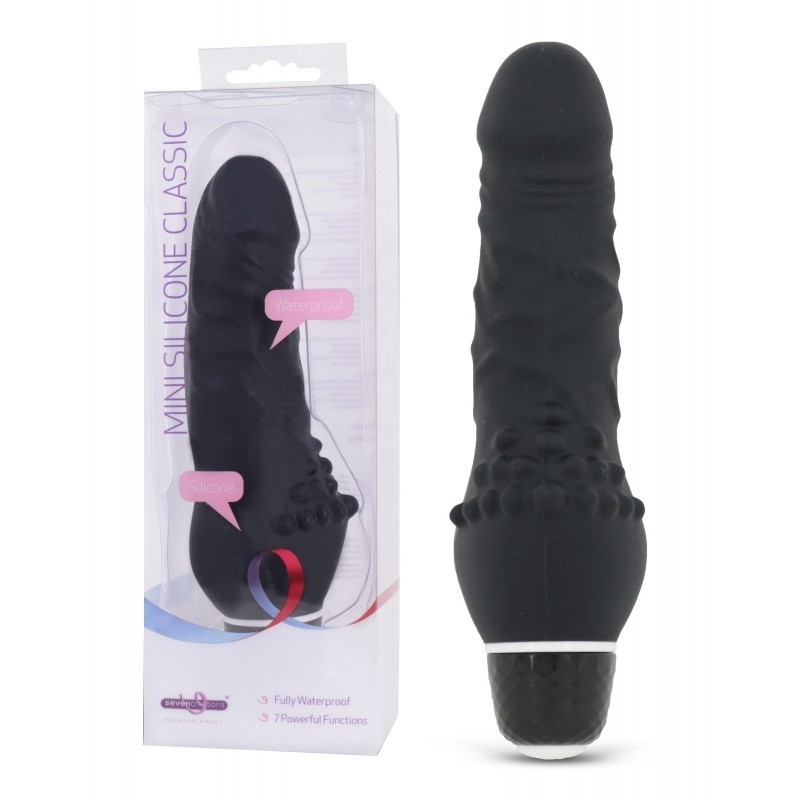MINI SILICONE 13 cm CLASSIC NEGRO RESISTENTE AL AGUA