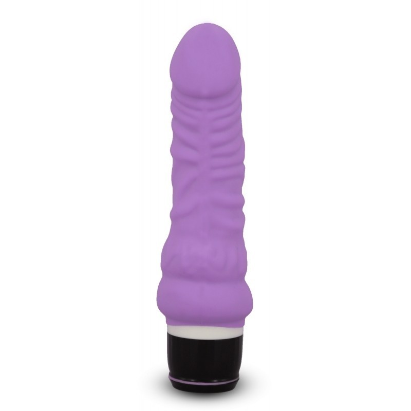 Classic 16cm Silicone Purple Vibrator - Seven Creations