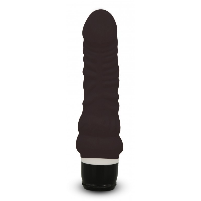 Classic 16cm Silicone Black Vibrator