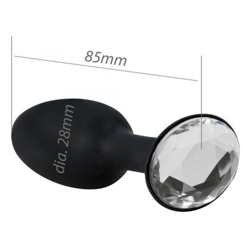 CRYSTAL AMULET SILICONE BUTT PLUG SMALL