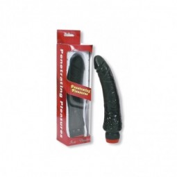 Vibrador Negro Flexible 20cm - Penetrating Pleasures