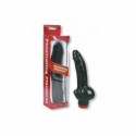 Vibrador Negro Flexible 18cm con Testículos - Penetrating Pleasures