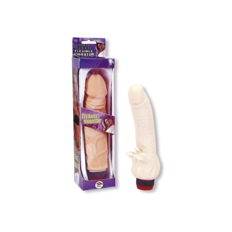 Vibrador Flexible 20cm con Estimulador