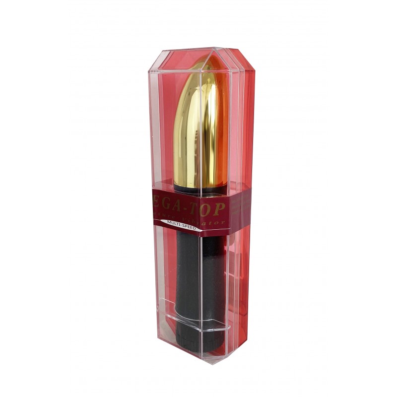 PROMO 40% - VIBRADOR 7" Negro - Dorado