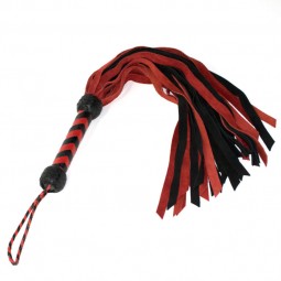 Suede Latigo Cuero - Rojo y Negro