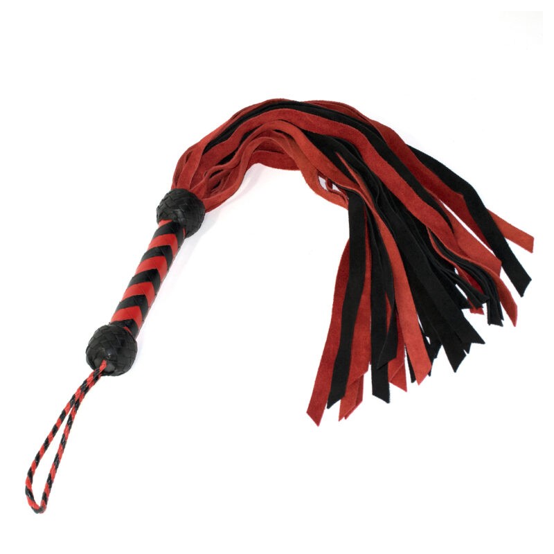 Suede Latigo Cuero - Rojo y Negro