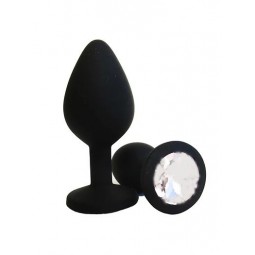 BUTT PLUG SILICONA - GRANDE - GEMA TRANSPARENTE