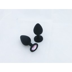 BUTT PLUG SILICONA - GRANDE - GEMA ROSA