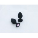 BUTT PLUG SILICONA - MEDIO - GEMA ROSA