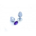 BUTT PLUG DE ALUMINIO - GRANDE -  GEMA LILA