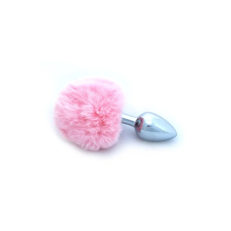 BUTT PLUG COLA DE CONEJO - PEQUEÑO - ROSA