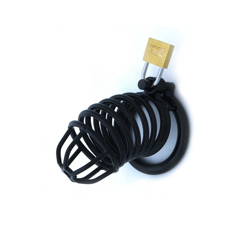 BLACK METAL COCK CAGE - 45 MM