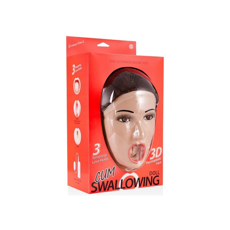 Cum Swallowing  Vibrating Doll - Evangeline L