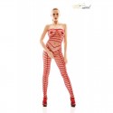 ORICA CUERPO ENTERO DE REJILLA (BODYSTOCKING)  ROJO - S/M
