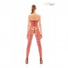 ORICA CUERPO ENTERO DE REJILLA (BODYSTOCKING)  ROJO - S/M