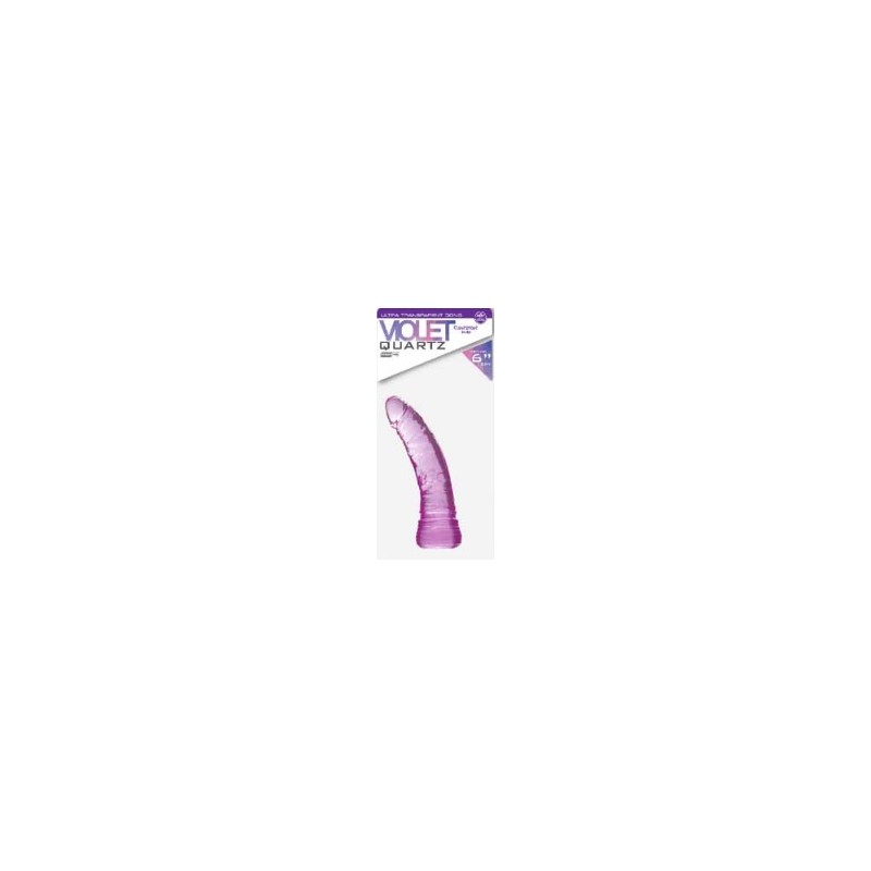 Violet Quartz Dong 6" - Clear Purple