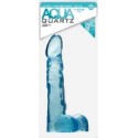 Aqua Quartz 8" - Dildo Azul Transparente
