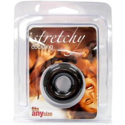 Stretchy Silicone Cockring Black