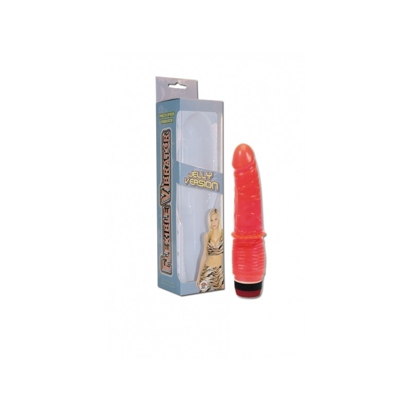 Vibrador Flexible Anal Rojo de 18cm