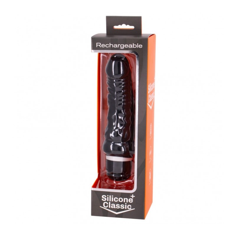 SILICONE CLASSIC PLUS NEGRO -18CM RECARGABLE