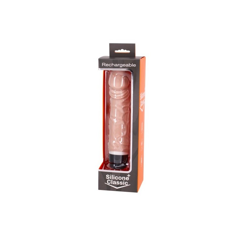 SILICONE CLASSIC PLUS FLESH - 20 CM RECARGABLE