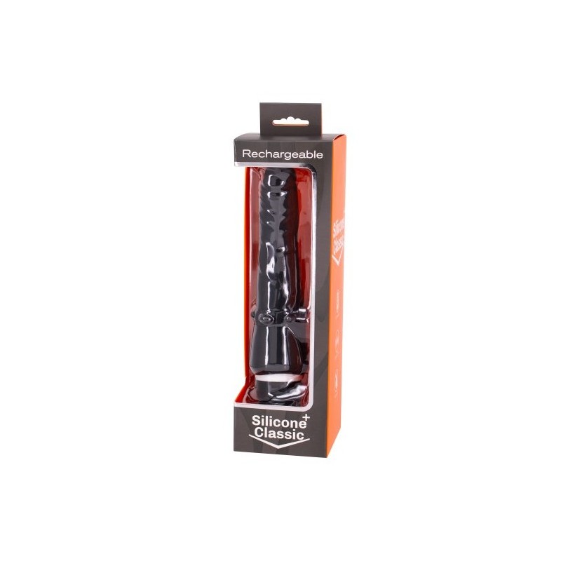 SILICONE CLASSIC PLUS NEGRO  - 20CM RECARGABLE