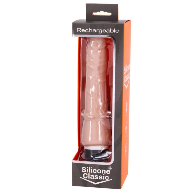 SILICONE CLASSIC PLUS FLESH - 20CM RECARGABLE