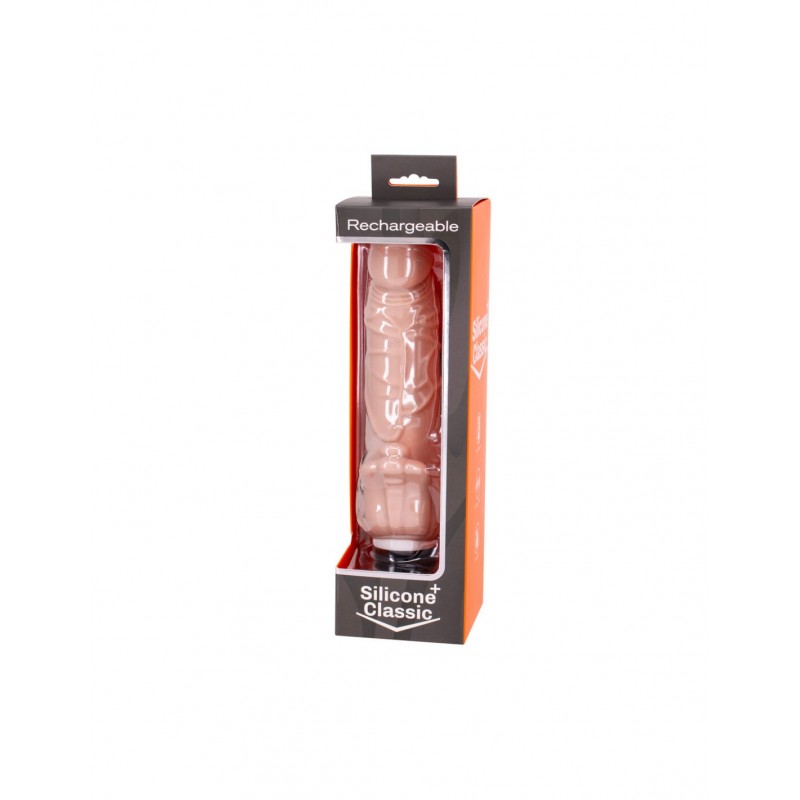 SILICONE CLASSIC PLUS FLESH - 18CM RECARGABLE