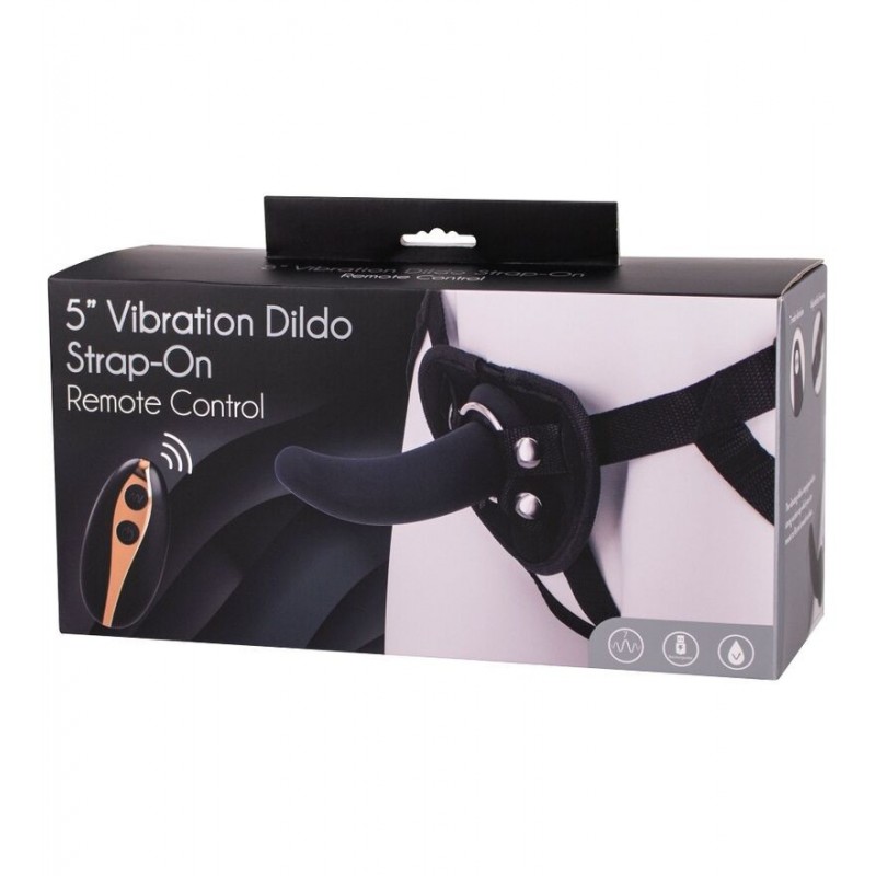 STRAP ON 5" VIB. REMOTE  CONTROL - USB RECHARGEABLE