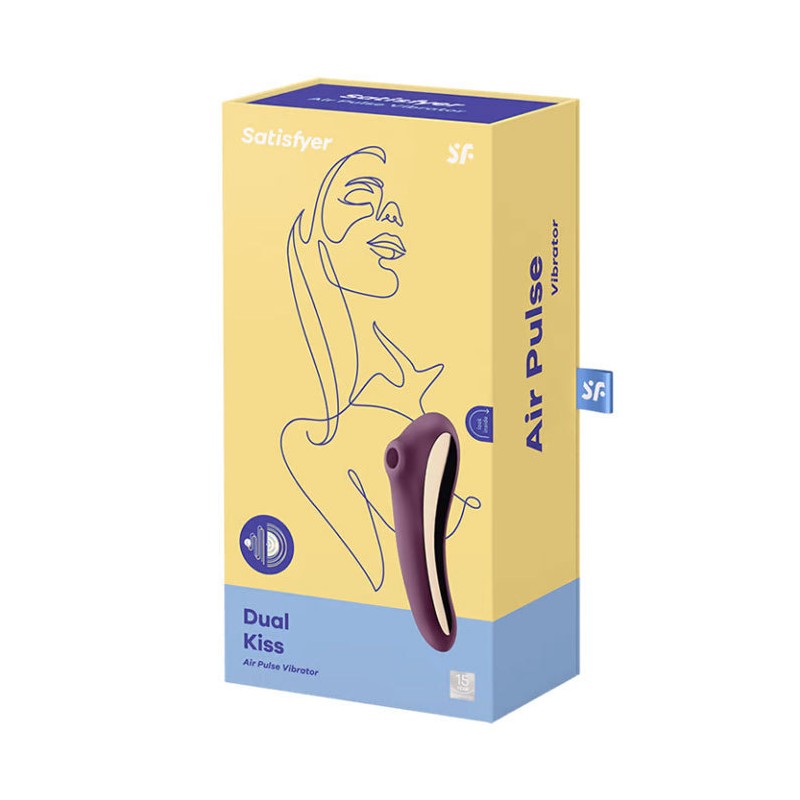 SATISFYER DUAL KISS ROJO VINO
