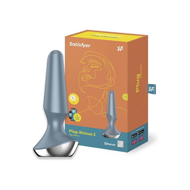 SATISFYER PLUG-ILICIOUS 2 CONNECT APP AZUL HIELO