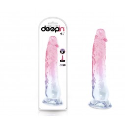 DEEP IN - CLEAR STONE. PENE 8.5" ROSA TRANSPARENTE