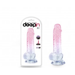 DEEP IN - CLEAR STONE - PENE  7" ROSA TRANSPARENTE