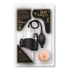 LUST PUMPER  8" IN SMOCKY BLACK WITH BLACK RUBBER BULB, FLESH TPR SLEEVE & VIBRATING BULLET