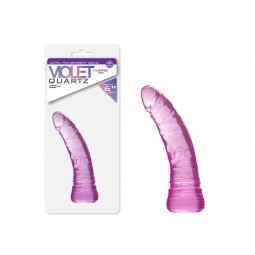 Violet Quartz Dong 6" - Clear Purple