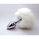 BUTT PLUG COLA DE CONEJO - PEQUEÑO - BLANCO