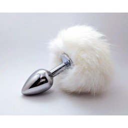 BUTT PLUG COLA DE CONEJO - PEQUEÑO - BLANCO
