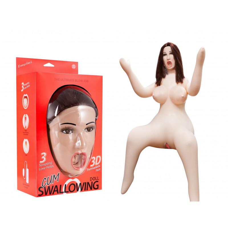 Cum Swallowing  Vibrating Doll - Evangeline L