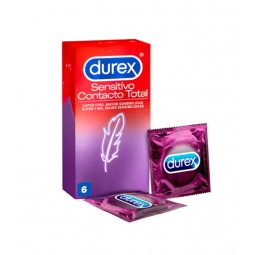 DUREX SENSITIVO CONTACTO TOTAL-6 UNIDADES