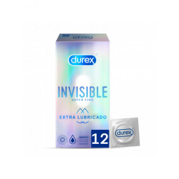 Durex Invisible Extra Lubricado-12UNIDADES