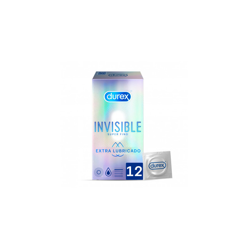 Durex Invisible Extra Lubricado-12UNIDADES
