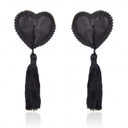 HEART NIPPLES TASSELS BLACK